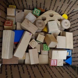 10lbs of Wooden Blocks